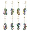 8/5Pcs Diamond Painting Keychain Diamond Mosaic Kit DIY Diamond Art Keychains Rhinestone Pendant Gem Keychains Lady Bag Pendant