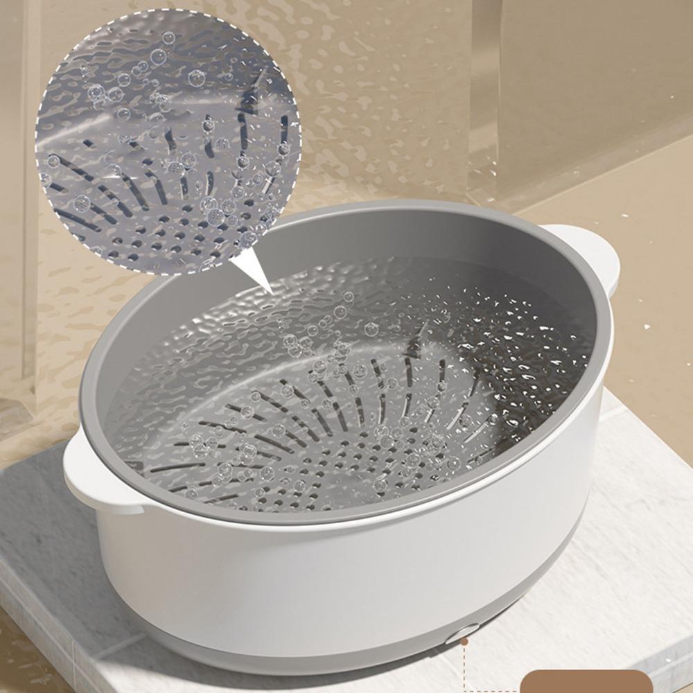 ABS Material Fruit Vegetable Washing Machine Double Layer Kitchen Colanders Bowl Set Kitchen