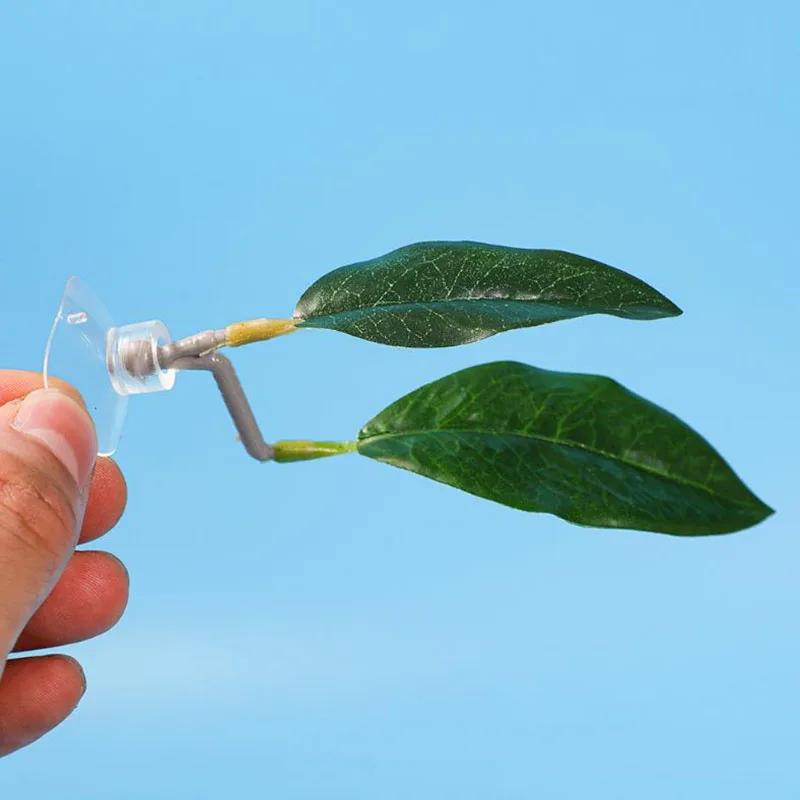 New Double Layer Fish Tank Aquarium Artificial Leaf Betta Fish Rest Spawning Ornamental Plant Betta Fish Play Relax Hide Leaf