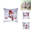 Cozy 18" Christmas Cushion Cover Featuring Cute Santa Claus And Snowman For Holiday Charm