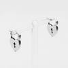 Heart Keyhole Min Silver Resin Earrings