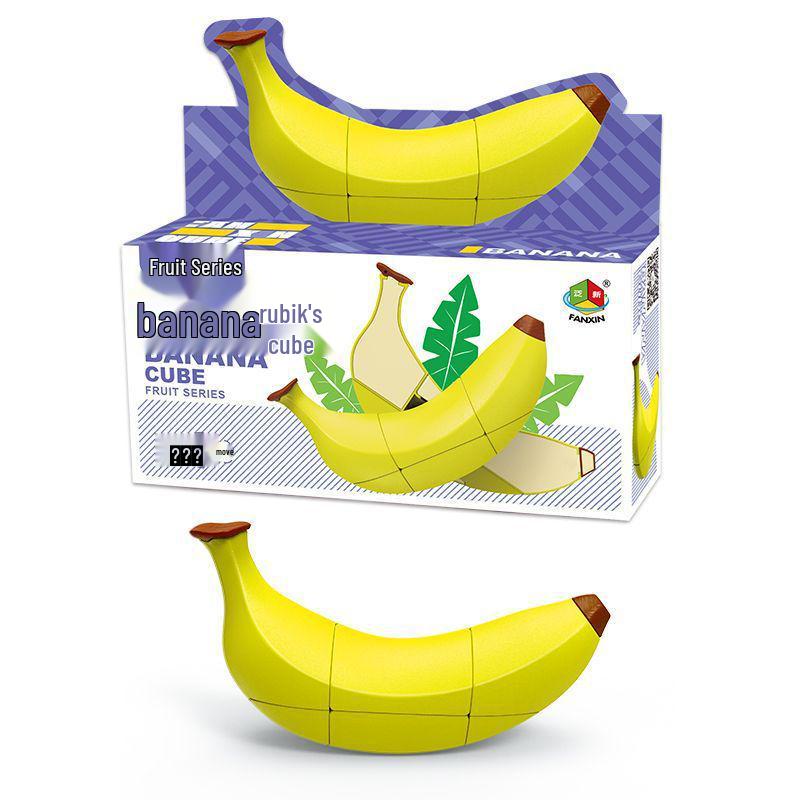 Panxin Fruit-Inspired Irregular Rubik's Cube Toy - Apple, Banana, Lemon Shapes for Early Education
