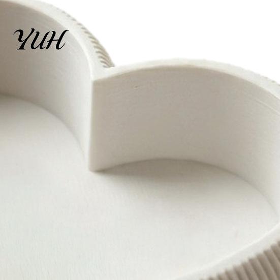 Earring Display Stand Heart Shaped Jewelry Tray, 3D Printed Ring Necklace Holder, Bedside Trinket Dish Romantic Desktop for Dresser Bedroom