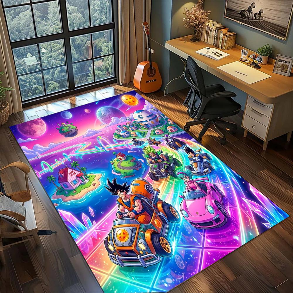 Dragon Ball Goku Rug Carpet for Gamer Bedroom Large Area Non Slip Washable Floor Mat Home Decor.-TING