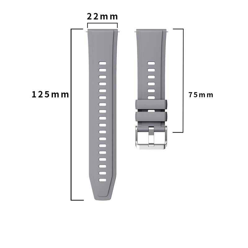 22mm Silicone Straps For Huawei Watch GT5 46 Watchband With Same Color Buckle Strap For Huawei Watch GT5 Pro 46mm