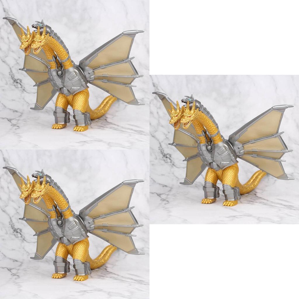 Stupenda Figura Giocattolo da Collezione Godzilla Mostro Mecha King Ghidorah Drago a 3 Teste da 8 pollici Regalo
