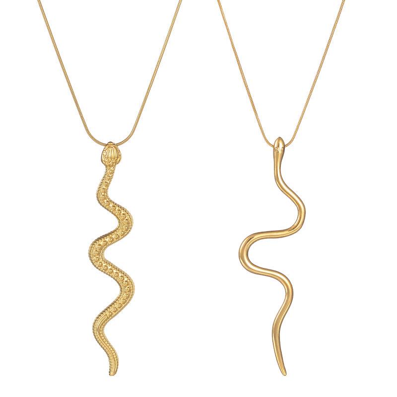 

Stainless Steel Snake Pendant Necklace - Women s Hip Hop Style Jewelry