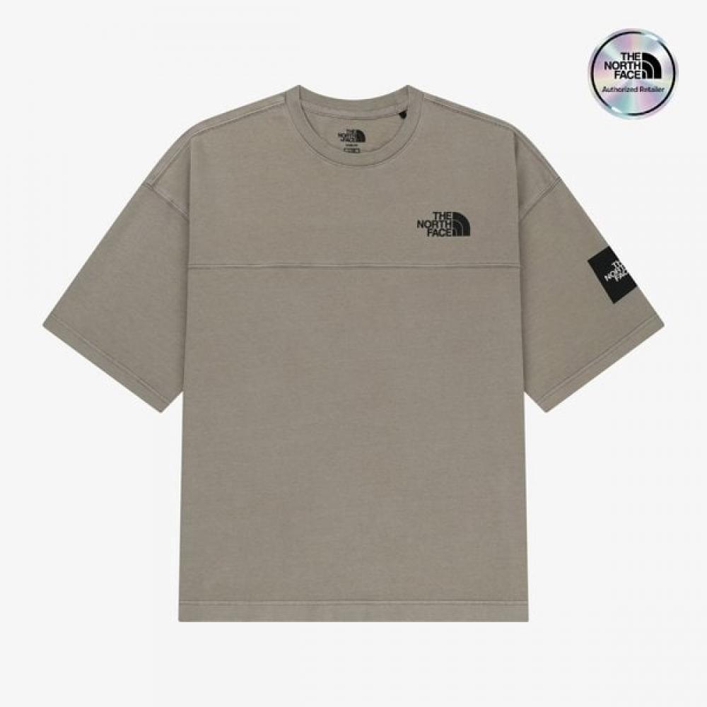 The North Face White Label Stitch Dying Short Sleeve Tee Beige Brown Nt7us06l BEIGE BROWN/090