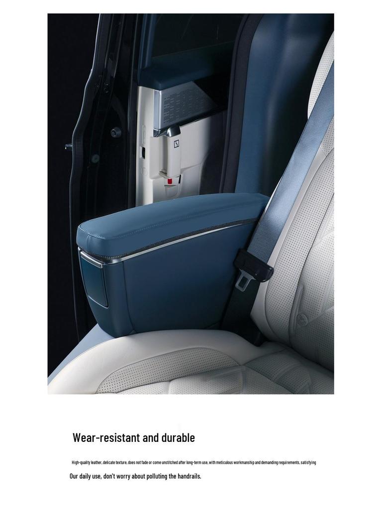 Zeekr 009 Leather Armrest & Aisle Protection Cover for Second Row - Car Interior Upgrade Accessory