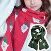 Christmas Tree Jacquard Knitted Scarf Keep Warm Winter Knitted Scarves  Lovers Gift