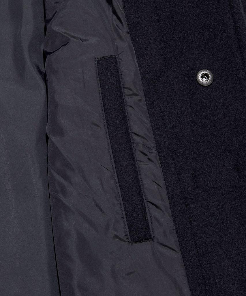Lee Wool Blend Long Duffle Coat Navy