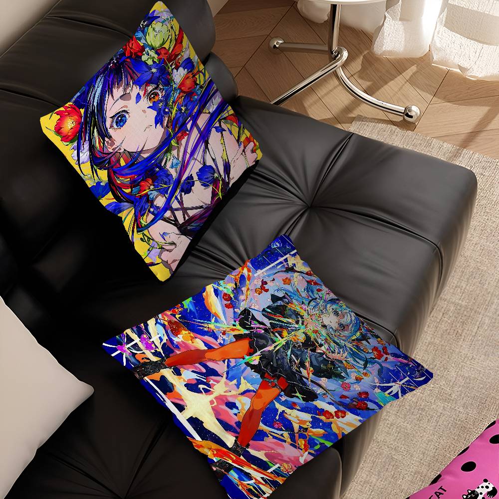 M-Mika Pikazo Artistic Pillow Cover Sofa Cushion Cover Home Room Decoration Children Gift