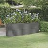 Verhoogd tuinbed - Exclusief Huis - Gegalvaniseerd staal - 224x40x68 cm - Grijs