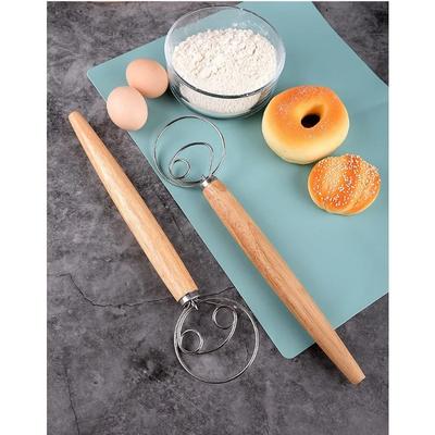 Große Hand Dänischer Teig Schneebesen Brot Mixer Edelstahl Kuchen Gebäck Teig Mixer Stick Schneebesen Küche Backen Mixer Werkzeuge