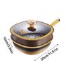 Frying Pan Titanium Alloy Non Stick Frying Pan Deep Skillet Pots with Lid Kitchen Accessories for Home Cooking Eggs Pancake