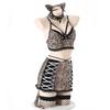 Cat Sexy Cosplay Erotic Extremely Erotic Cat Tiger Leopard Print Maid Clothes Training Temptation Lingerie Underwear Moe Moe Bodycon Baby Doll Costume