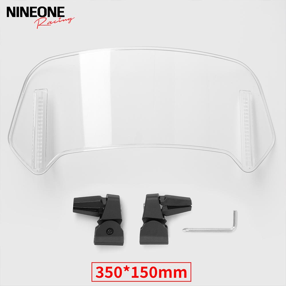 Motorcycle Add-on Screen Windshield Extension Universal Windscreen For Cruiser Touring Retro Scooter Heighten Wind Deflector чистый