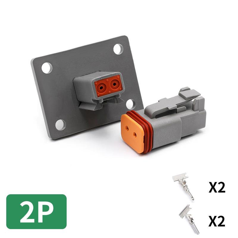 DT04-4P-L012 Deutsch flange type waterproof automotive connector 2P/3P/4P/6P/8P/12P  sheath  butt harness socket terminal