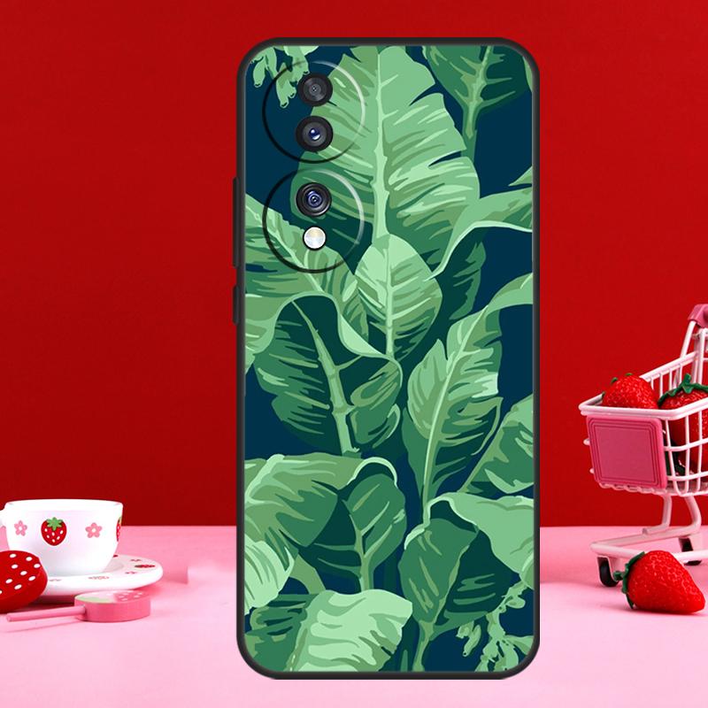 Banana Leaf Case For Honor 90 Lite 70 50 Magic 6 Pro 5 Lite X6 X7 X8 X9 X6a X7a X8a X9a X9b X8b Cover