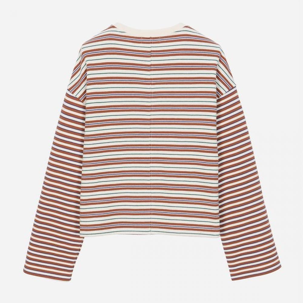 Thursday Island Stripe Crop Sweatshirt T262mst906w