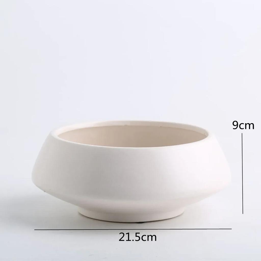 Ceramic Flowerpot Fruit Bowl Flower Arrangement Plant Pot Succulent Decoration Potted Garden Pots Planters