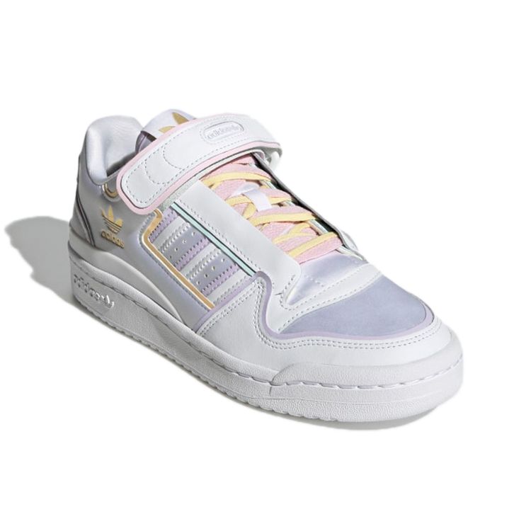 Adidas Originals Forum Plus Low Top Sneakers Women Sneakers White Pink Purple H05123