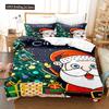 Christmas Duvet Cover Set Candle Pine Cones Gift Festival Celebrated Merry Christmas King Queen For Teens Polyester Bedding Set