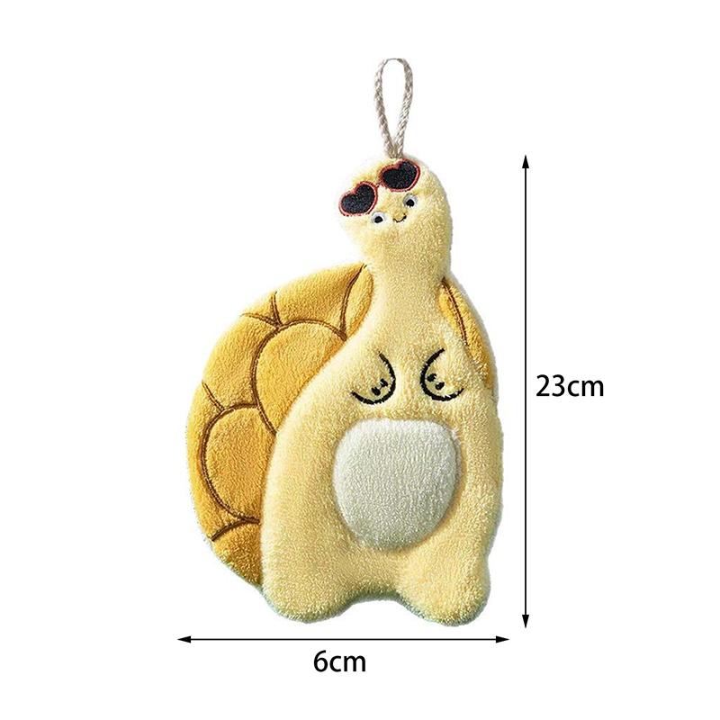 1 Pack Of Cute Turtle-shaped Hand Towels, Microfiber Fingertip Towels, Super Absorbent Towels, Suitable For Daily Household Use