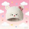 Versatile winter warm hats cute cartoon cat knitted hat student face small wool hat cold hat