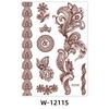 Indian Lace Tattoo Sticker Reddish-Brown Waterproof Tattoo Sticker