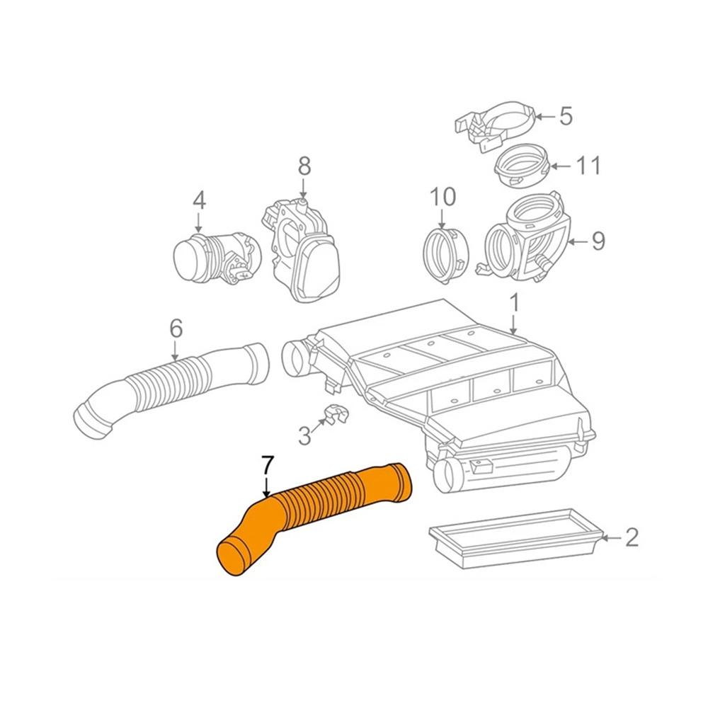 Left+right Side Air Intake Hose For Mercedes-benz S500 Base Sedan 4-Door 2000-2006
