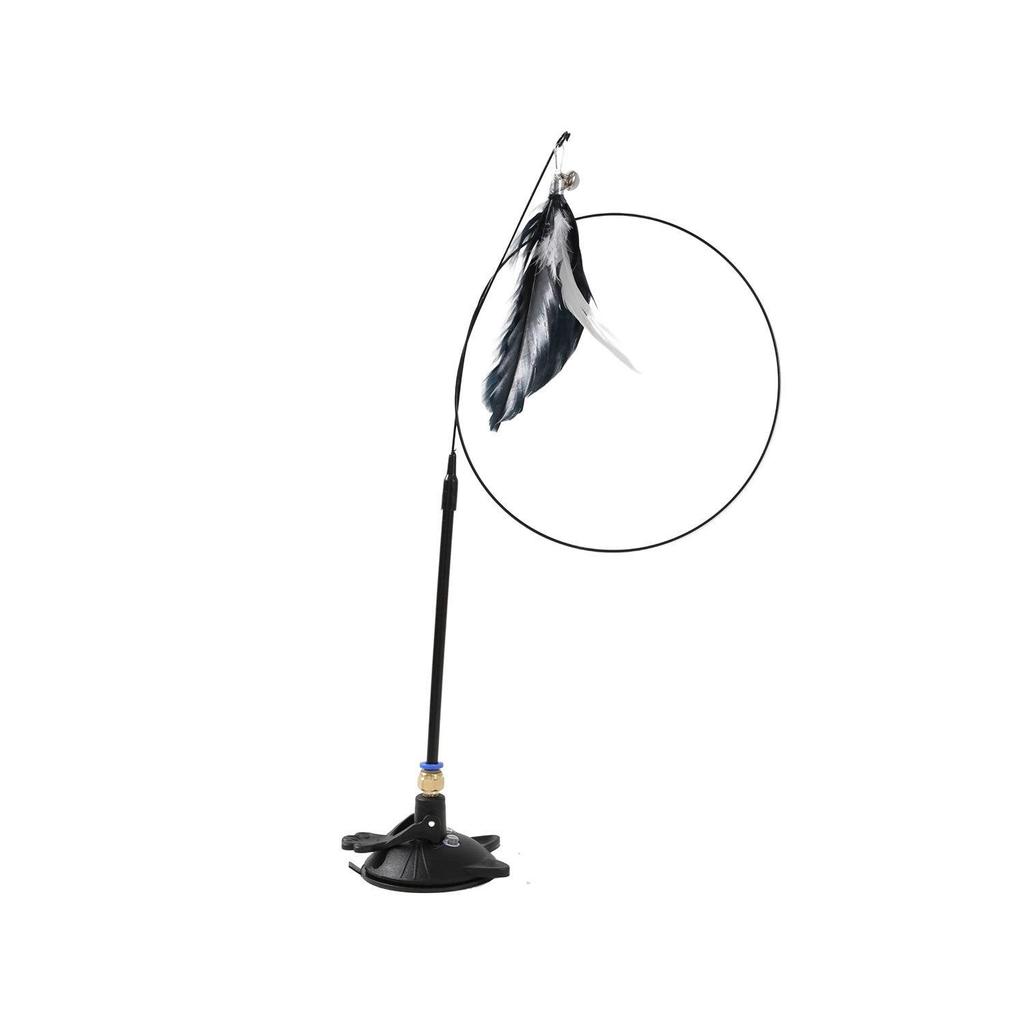 Strong Suction Cat Teaser: Feather Bell, Steel Wire Rod, Cat Head Toy