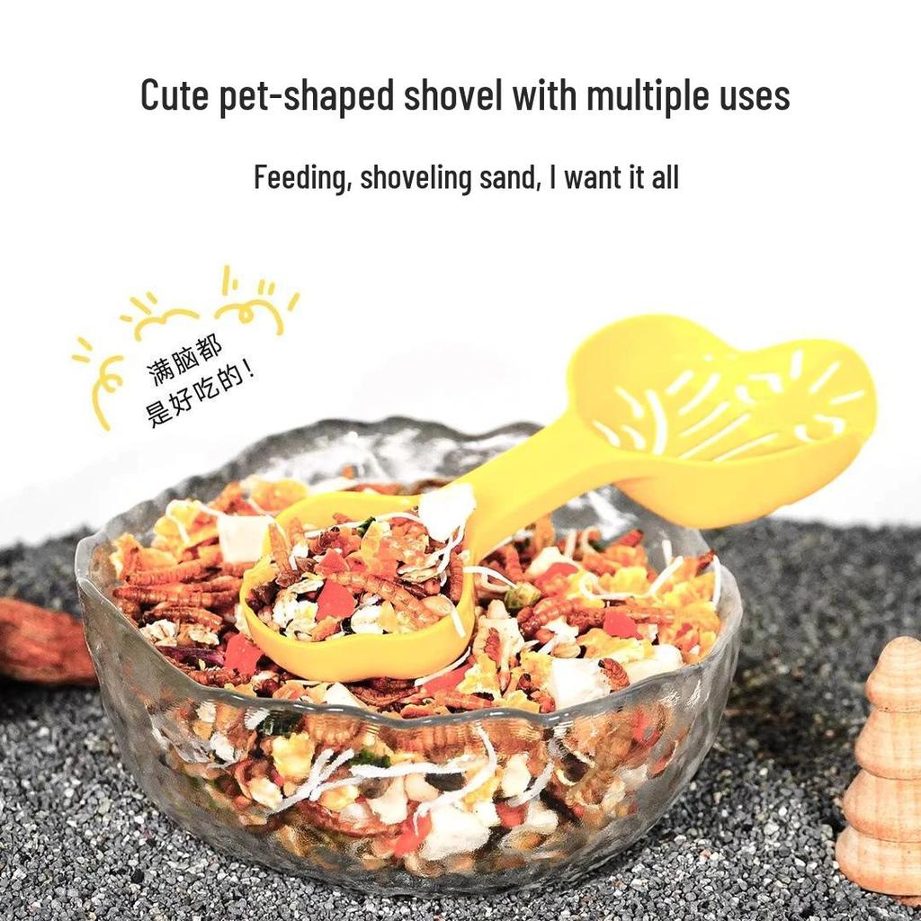 Golden Hamster Dual-Use Bath & Food Scoop with Toilet Shovel