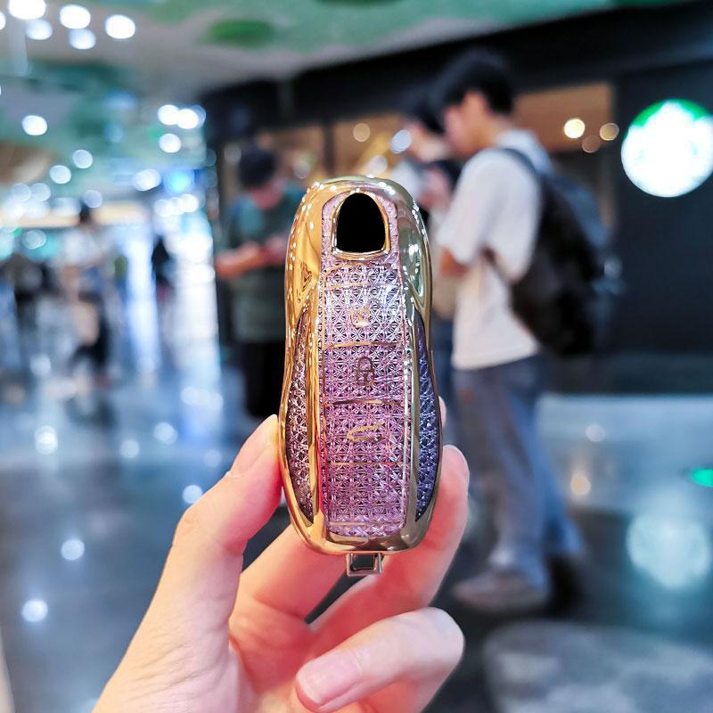 AABKT1 Car key case cover shell for Porsche Cayenne Panamera Macan taycan 911 718 macan car key bag cars accessories key accessories