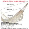 2 Person Large Hammock Boho Style Brazilian Macrame Fringed Deluxe Double Hammock Net Swing Chair Hanging Swing New