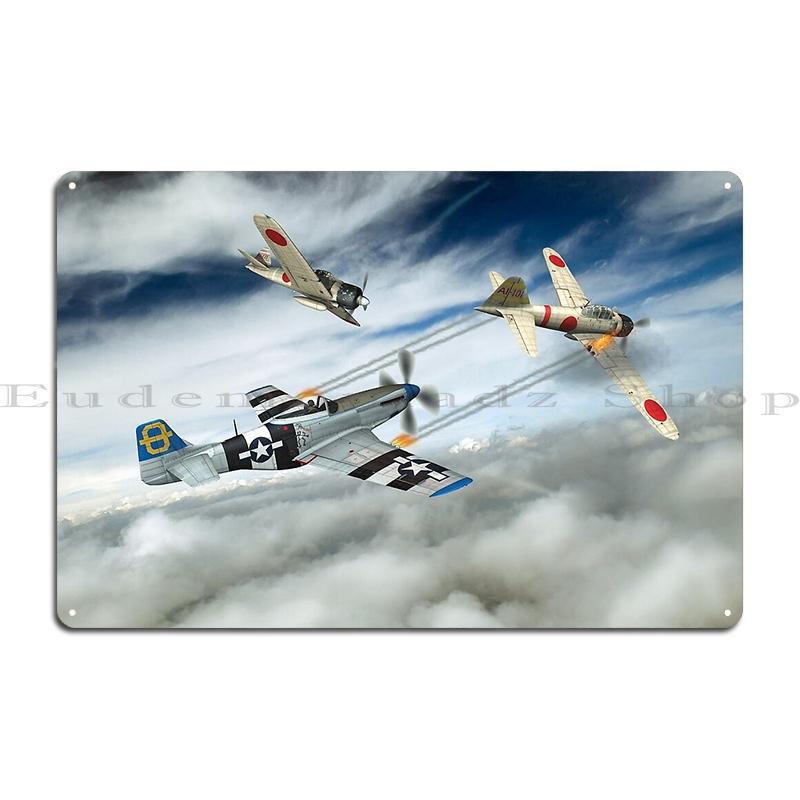 Fw190 Vs Raf Metal Plaque Poster Create Club Party Wall Decor Living Room WW2 Fighter Tin Sign Posters