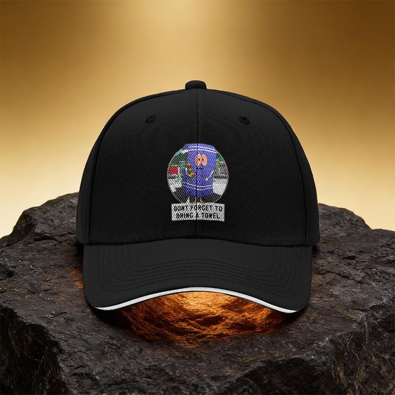 Don'T Forget Towel Cartoon Hat Unisex Printed Baseball Cap Sandwich Duckbill Cap Sports Hat Suitable for Daily Commute A