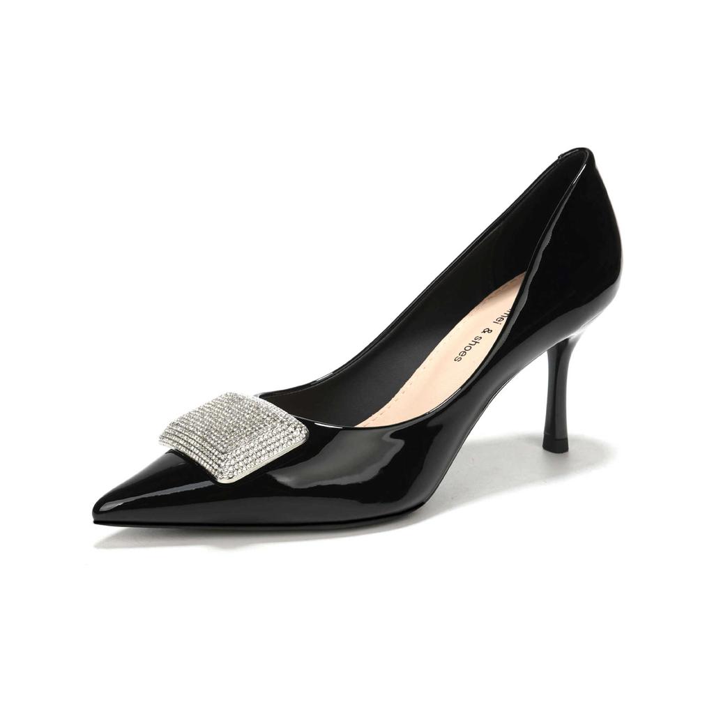 High heels women's thin heels pointed head shallow mouth women's shoes rhinestone shoes versatile new models