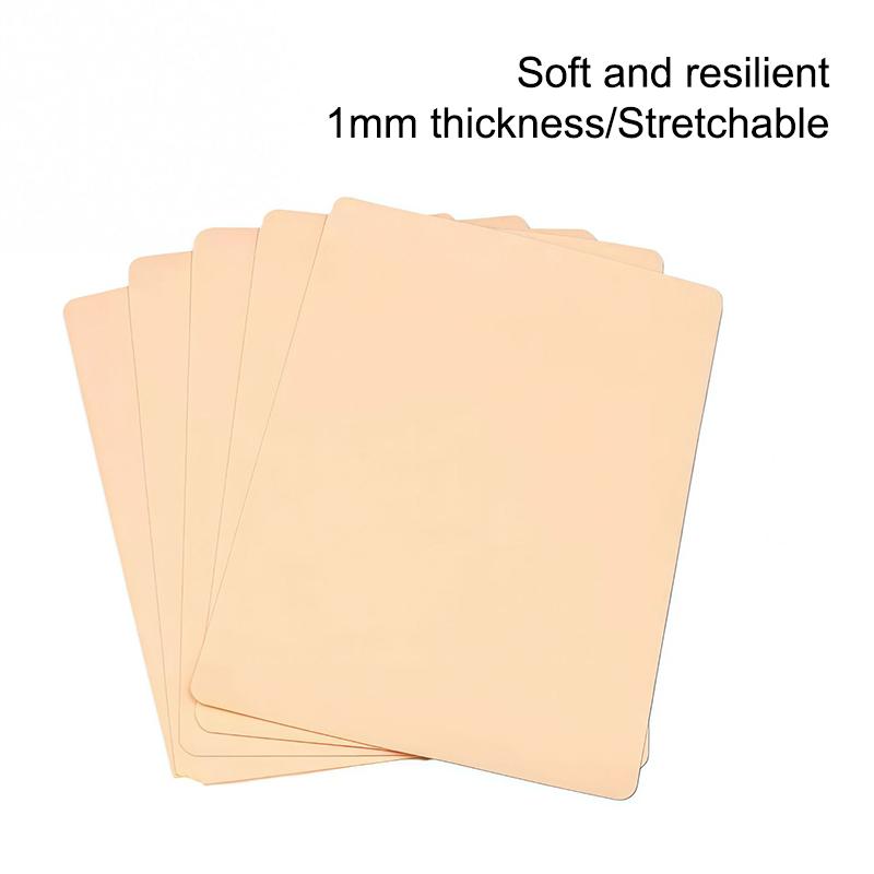 1/5/10 szt. Silikonowa Skóra do Ćwiczeń Tatuażu 1 mm Podwójna Sztuczna Skóra do Tatuażu Makijażu Permanentnego Materiały Treningowe dla Początkujących