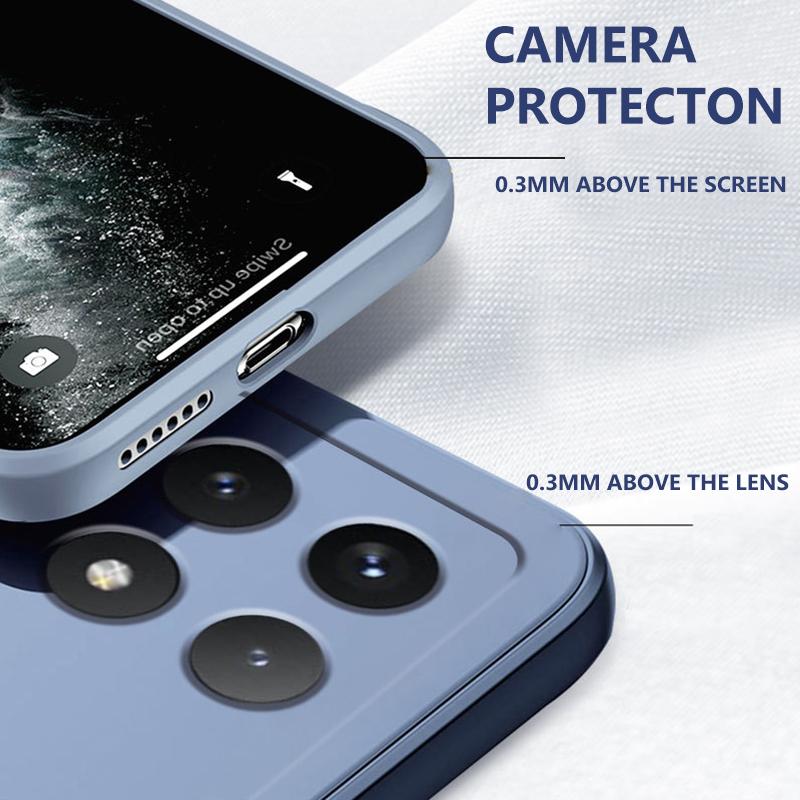 Pentru Poco X6 X 6 Pro Pocox6 Pro Carcasă pătrată din silicon lichid moale pentru Xiaomi Poco X6 X 6 Pro Pocox6 Pro 5G Carcasă de telefon