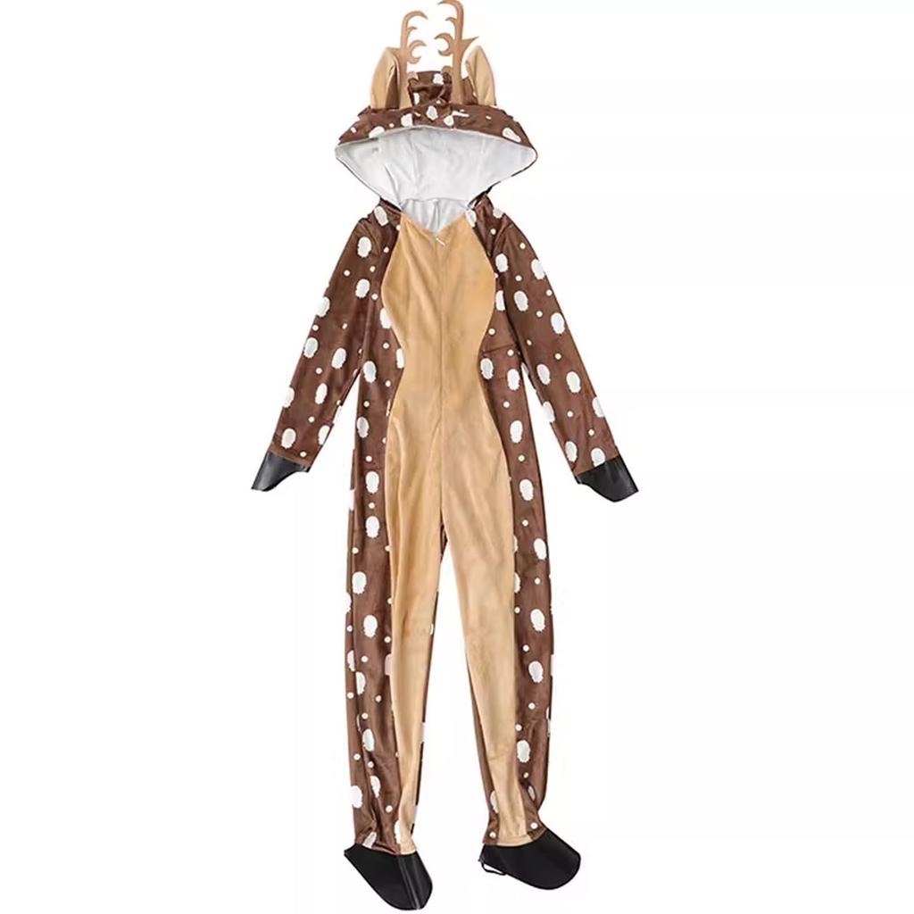 CSILOVEE Brown Reindeer, Deer, Bambi, and Shifu Elephant Cosplay Costumes for Home Use, Adults, and Kids, Women, Girls, and Kids, Perfect for