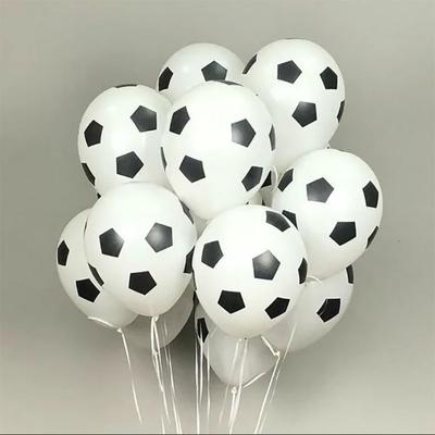 15pcs 12inch Football Balloons Soccer Helium Latex Balloon Black Green Boy Birthday Party Decor Sports Meet Decorations