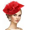 Elegant Hair Drop Fascinator Hat Women Party Hats Bridal Wedding Show Race Millinery With Fancy Flower Headpiece