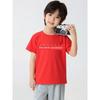 Children's Clothing Summer New Arrivals Girls' Korean Style Chinese Character Print Pure Cotton Short-Sleeved T-Shirt Baby Clothes Chinese Style