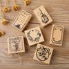 Huano Time Series Wooden Forest Secret Realm Stamps Fresh Literary Handbook DIY Decoration Material Stamps Assorted Stamp