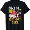 Mom of The Birthday Girl Cow Shirt Farm Barnyard Party T-Shirt
