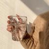 10oz Glas Wasserbecher Twist Faltflasche Haushalt Fruchtsaft Teetasse Lieblicher Bierbecher Ins Stil Koreanische Milchtassen Kaffeetasse