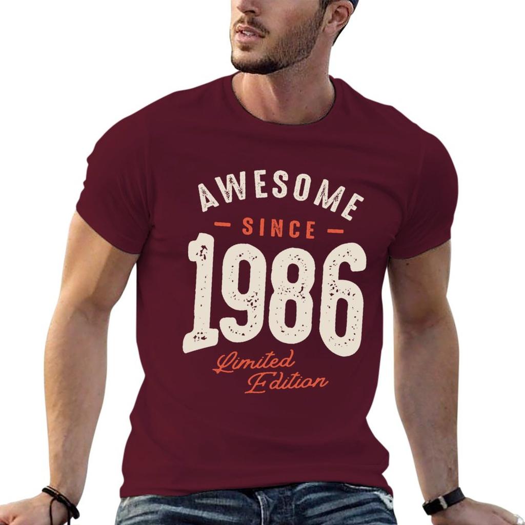 Neu Super Seit 1986 - 36. Geburtstag Retro Klassisches T-Shirt koreanische Mode neue Ausgabe T-Shirt übergroße T-Shirts für Männer