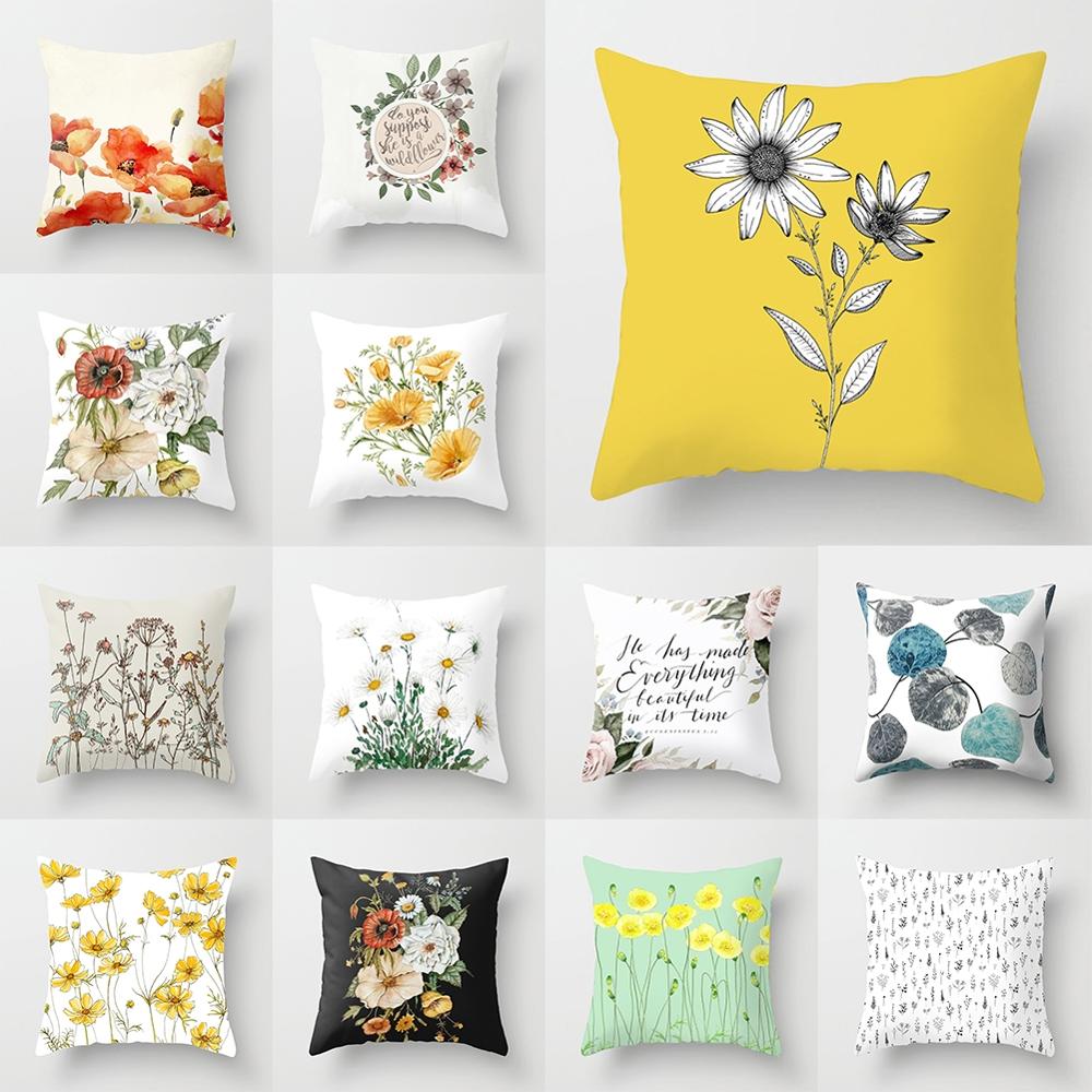 Beauty Flowers Printed Sofa Cushion Throw Pillows Cover Pillow Cases Home Decor Beauty Flowers Printed Sofa Cushion Throw Pillows Cover Pillow Cases Home Decor