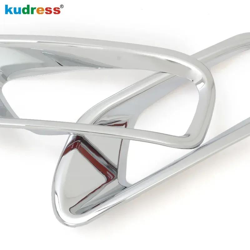 For Jeep Compass 2011 2012 2013 2014 2015 Chrome Car Rear Bumper Fog Light Lamp Cover Trim Tail Foglight Bezel Trims Accessories